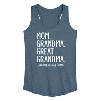 Women's Mom Grandma Great Grandma Graphic Tank Top