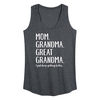 Women's Mom Grandma Great Grandma Graphic Tank Top