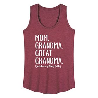 Women's Mom Grandma Great Grandma Graphic Tank Top