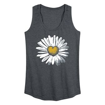 Women's Daisy Heart Graphic Tank Top