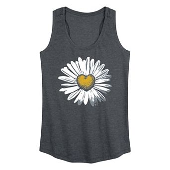 Women's Daisy Heart Graphic Tank Top