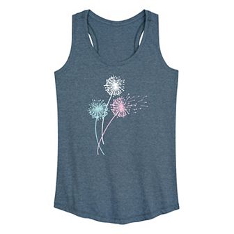 Women's Pastel Dandelions Graphic Tank Top