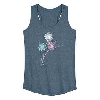 Women's Pastel Dandelions Graphic Tank Top
