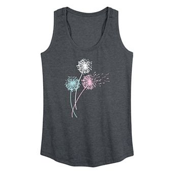 Women's Pastel Dandelions Graphic Tank Top