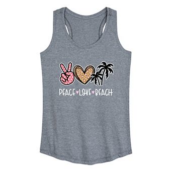 Women's Peace Love Beach Graphic Tank Top