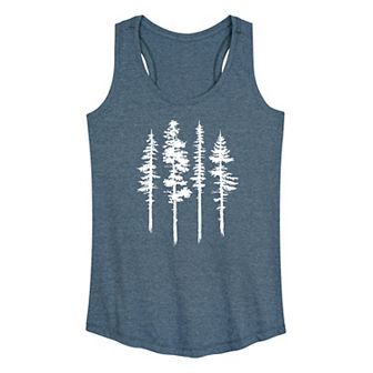 Women's Abstract Trees Graphic Tank Top