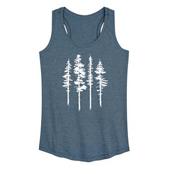 Women's Abstract Trees Graphic Tank Top