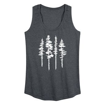Women's Abstract Trees Graphic Tank Top