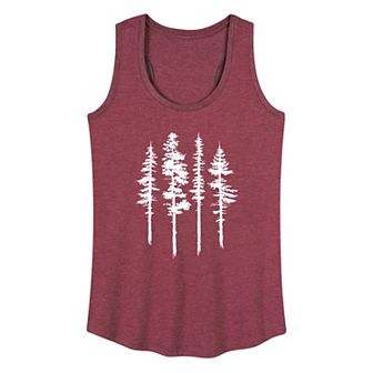 Women's Abstract Trees Graphic Tank Top