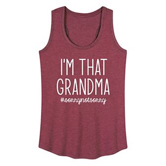 Women's I'm That Grandma Sorry Not Sorry Graphic Tank Top
