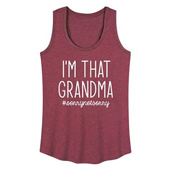 Women's I'm That Grandma Sorry Not Sorry Graphic Tank Top