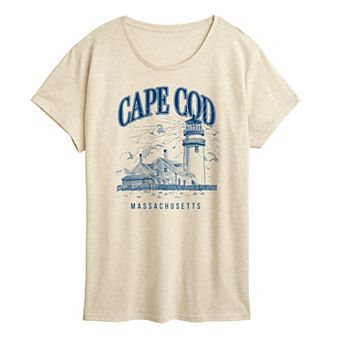 Women's Cape Cod, Massachusetts Lighthouse Graphic Tee