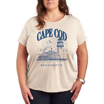 Plus Size Cape Cod, Massachusetts Lighthouse Graphic Tee