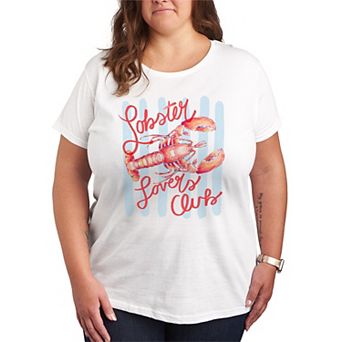 Plus Size Lobster Lovers Club Graphic Tee