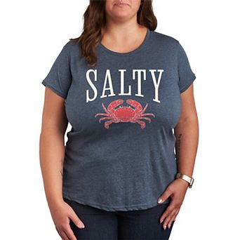 Plus Size Salty Crab Short Sleeve Graphic Tee