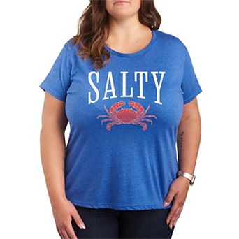 Plus Size Salty Crab Short Sleeve Graphic Tee