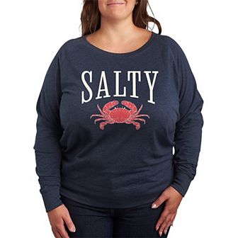 Plus Size Salty Crab French Terry Long Sleeve Tee