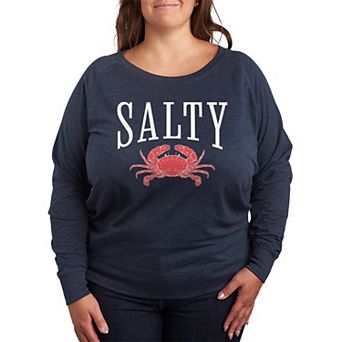 Plus Size Salty Crab French Terry Long Sleeve Tee