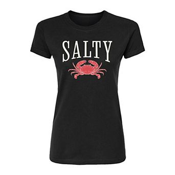 Juniors' Salty Crab Fitted Tee