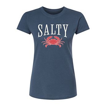 Juniors' Salty Crab Fitted Tee