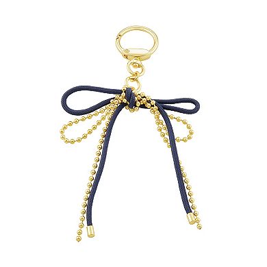 Emberly Beaded & Cord Double Bow Bag Charm