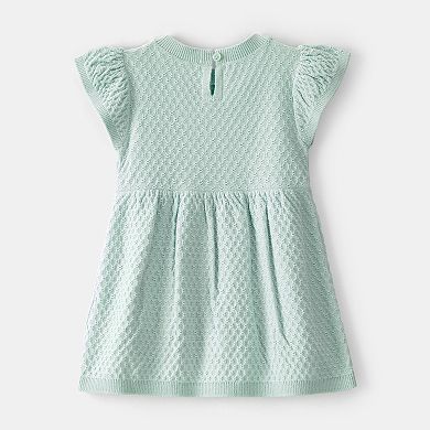 Baby Girl Carter's Ruffle Sleeve Sweater Dress