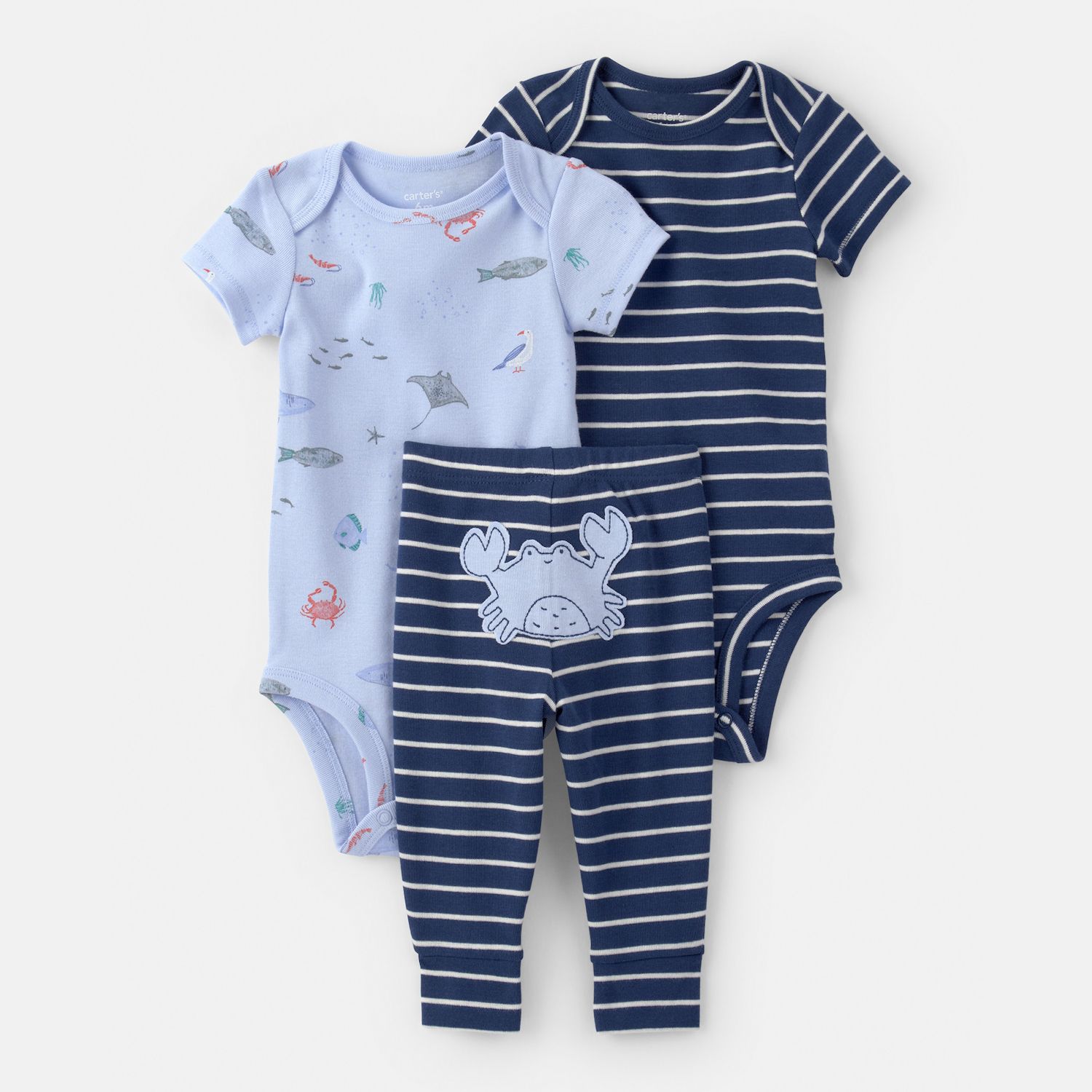 Комплекты Baby Carter’s 3 pc Sea Animal Bodysuit & Pant Set — фото 1