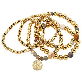 Emberly Gold-Tone 5 pc Stretch Bracelet Set