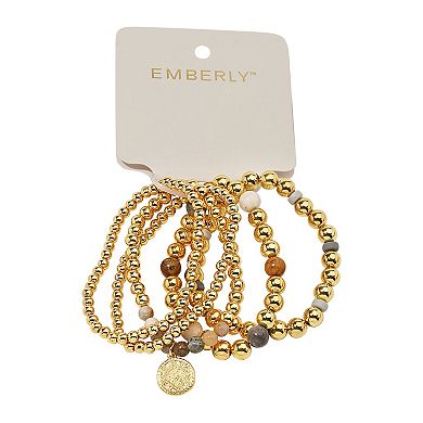Emberly Gold-Tone 5-Piece Stretch Bracelet Set