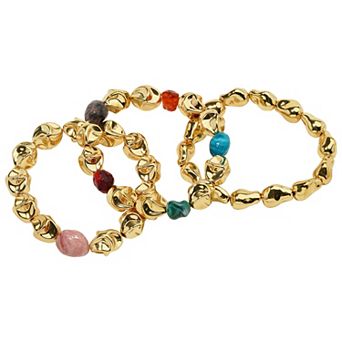 Emberly Gold-Tone 3 pc Stretch Bracelet Set