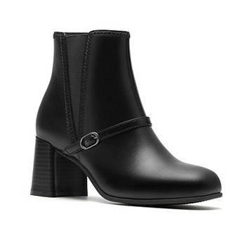 Clarks® Keirsta Day Women's Leather Block Heel Ankle Boots
