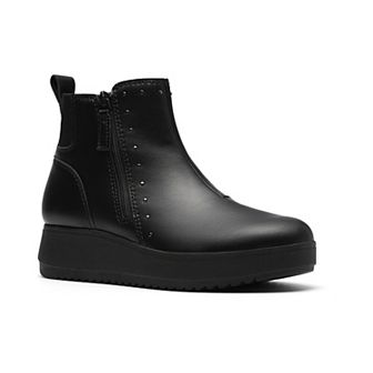 Clarks® Zylah Willow Women's Leather Stud Detail Zip Ankle Boots