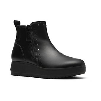 Clarks® Zylah Willow Women's Leather Stud Detail Zip Ankle Boots