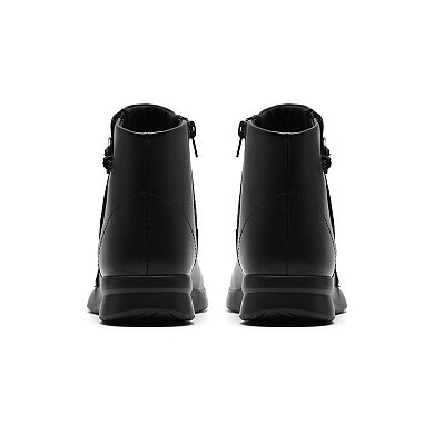 Clarks® Ellowyn Deva Women's Block Heel Zip Closure Ankle Boots