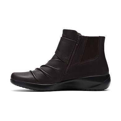 Clarks® Kaetlyn Sara Women's Leather Block Heel Ankle Boots