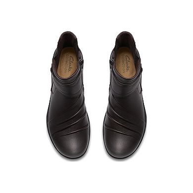 Clarks® Kaetlyn Sara Women's Leather Block Heel Ankle Boots