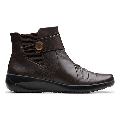 Clarks® Kaetlyn Sara Women's Leather Block Heel Ankle Boots