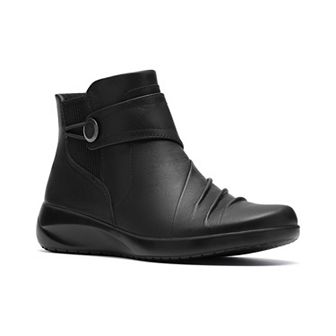 Clarks® Kaetlyn Sara Women's Leather Block Heel Ankle Boots