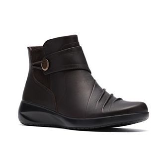 Clarks® Kaetlyn Sara Women's Leather Block Heel Ankle Boots