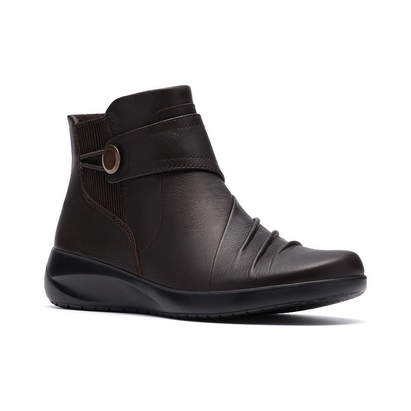 Clarks® Kaetlyn Sara Women's Leather Block Heel Ankle Boots, 