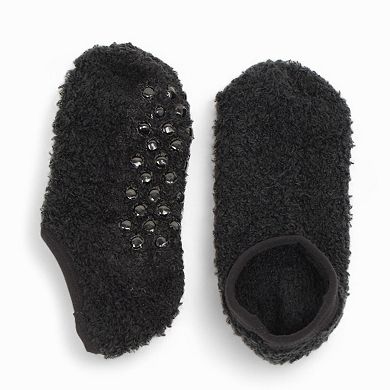 Women's 3-Pack Fuzzy Grip Socks Low Cut Non-Slip Soft Lounge Slipper Socks