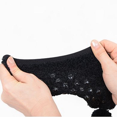Women's 3-Pack Fuzzy Grip Socks Low Cut Non-Slip Soft Lounge Slipper Socks