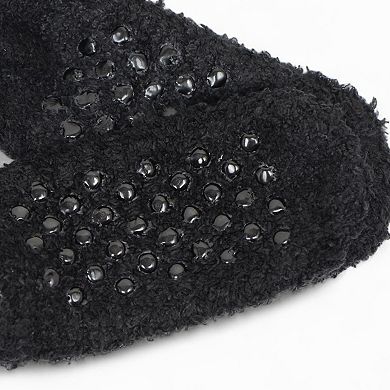 Women's 3-Pack Fuzzy Grip Socks Low Cut Non-Slip Soft Lounge Slipper Socks