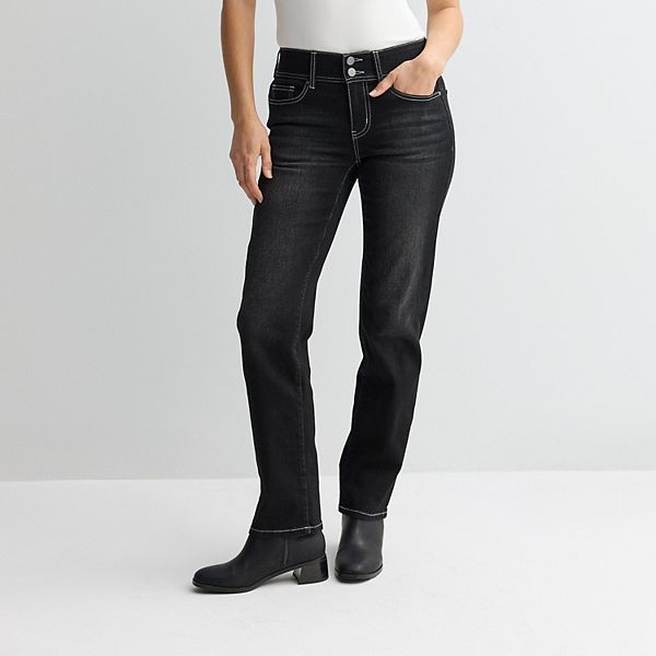 Women's Apt. 9® Tummy Control Straight Jeans