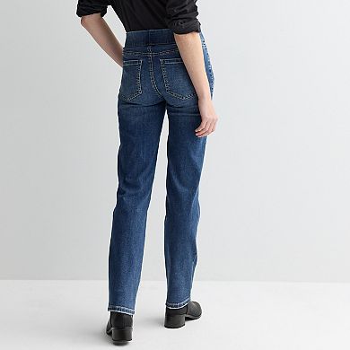 Women's Apt. 9® Tummy Control Pull-On Straight Jeans