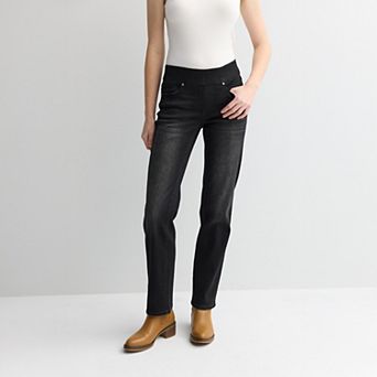 Women's Apt. 9® Tummy Control Pull-On Straight Jeans