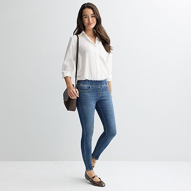 Women's Apt. 9® Tummy Control Pull On Skinny Jeans