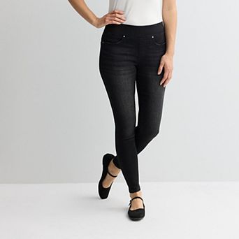 Women's Apt. 9® Tummy Control Pull On Skinny Jeans