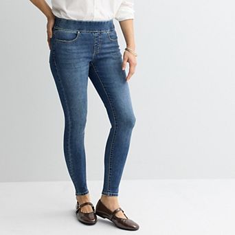 Women's Apt. 9® Tummy Control Pull On Skinny Jeans