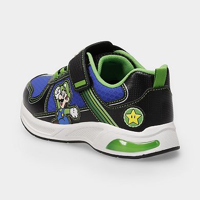 Mario & Luigi Nintendo Youth Boys Light Up Athletic Sneakers